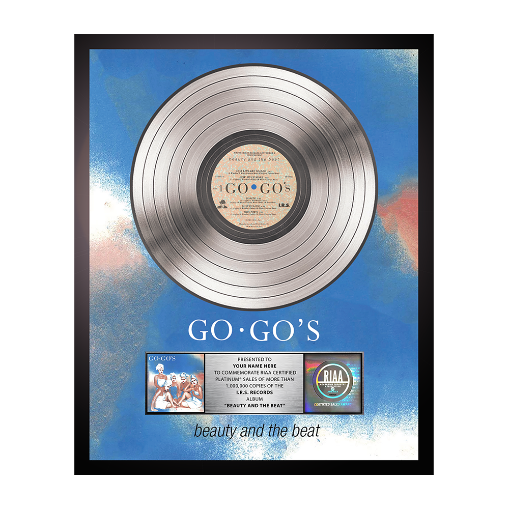 Personalized Beauty and the Beat Platinum Record Black Frame