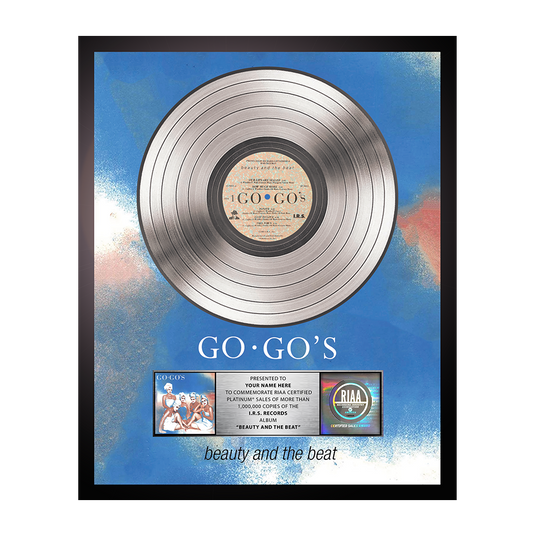 Personalized Beauty and the Beat Platinum Record Black Frame
