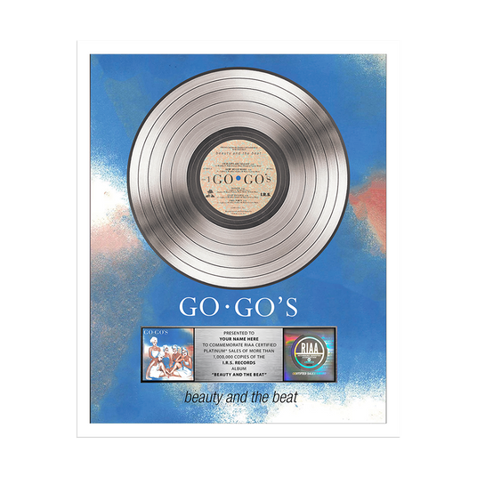 Personalized Beauty and the Beat Platinum Record White Frame